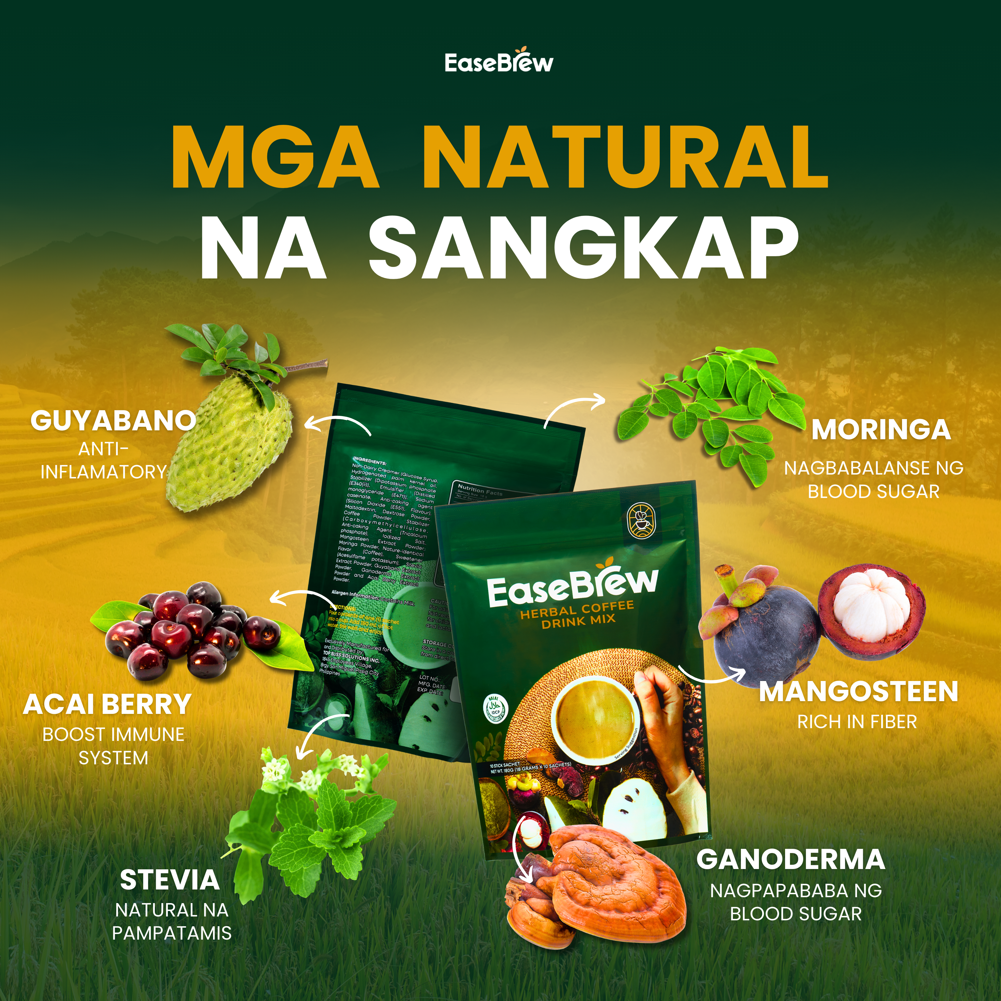 BUY 3 GET 2 EaseBrew Herbal Coffee